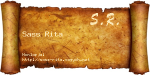 Sass Rita névjegykártya